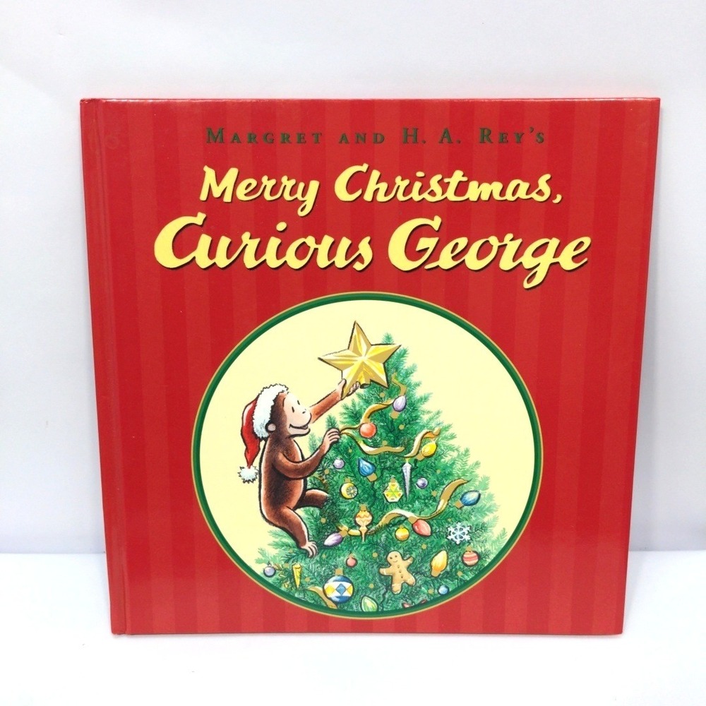 VTG 2006 Merry Christmas Curious George Hardcover Book Holiday Story H.A. Rey